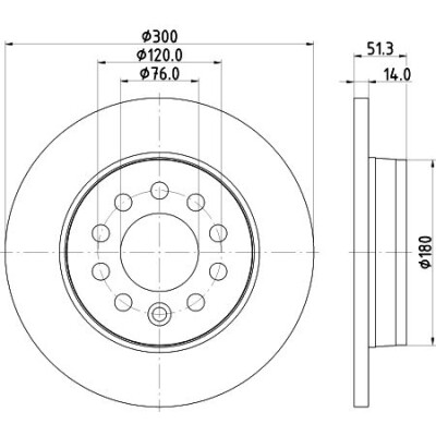 Disque de frein HELLA 8DD 355 135-021