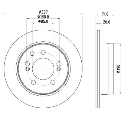 Disque de frein HELLA 8DD 355 134-911