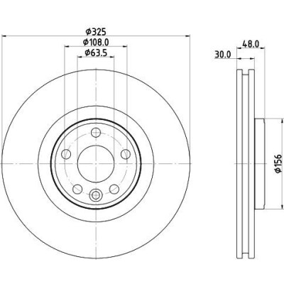 Disque de frein HELLA 8DD 355 135-261