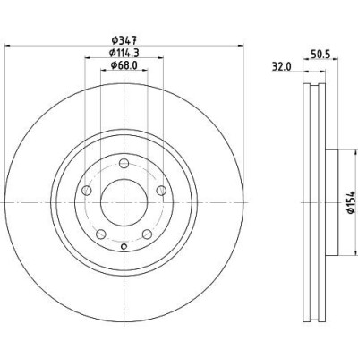 Disque de frein HELLA 8DD 355 135-271
