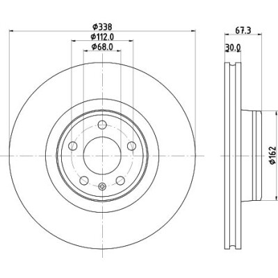 Disque de frein HELLA 8DD 355 135-151