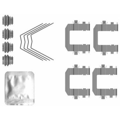 Kit d'accessoires, plaquettes de frein HELLA 8DZ 355 207-001