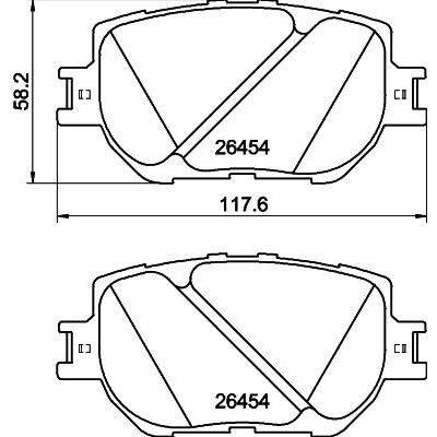 Jeu de plaquettes de frein HELLA 8DB 355 041-221
