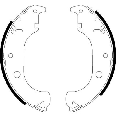 Jeu de mâchoires de frein HELLA 8DB 355 038-261