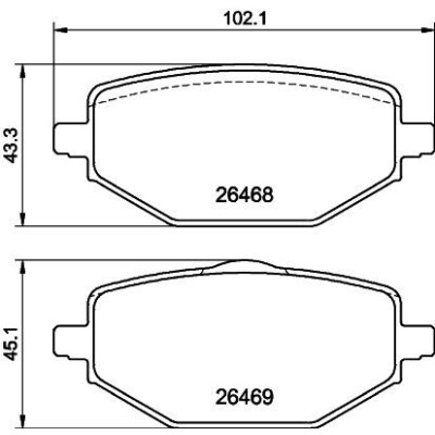 Jeu de plaquettes de frein HELLA 8DB 355 044-241