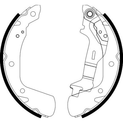 Jeu de mâchoires de frein HELLA 8DB 355 038-141
