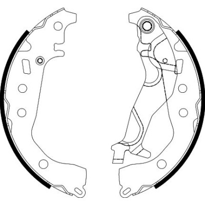Jeu de mâchoires de frein HELLA 8DB 355 038-251
