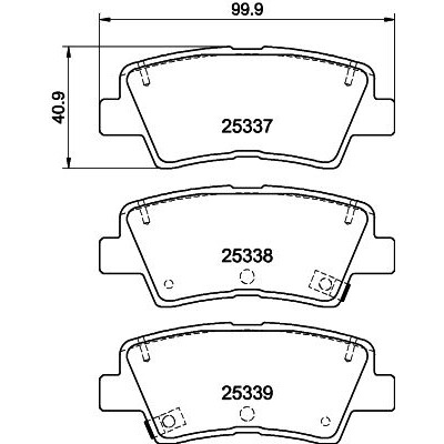 Jeu de plaquettes de frein HELLA 8DB 355 044-731