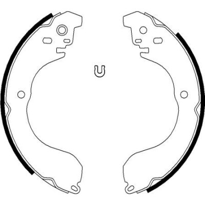 Jeu de mâchoires de frein HELLA 8DB 355 038-241