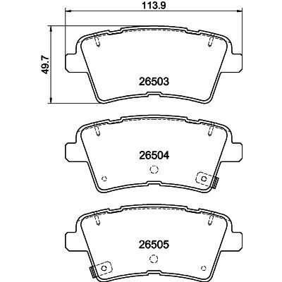 Jeu de plaquettes de frein HELLA 8DB 355 044-231