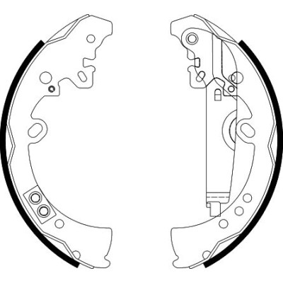 Jeu de mâchoires de frein HELLA 8DB 355 022-591