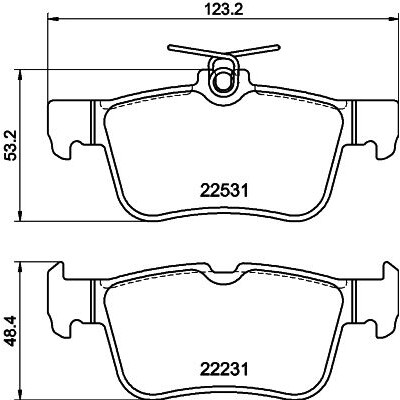 Jeu de plaquettes de frein HELLA 8DB 355 041-071