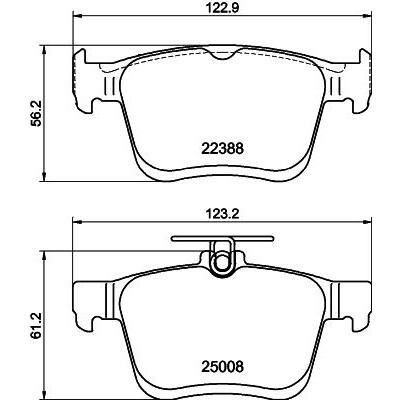 Jeu de plaquettes de frein HELLA 8DB 355 042-651