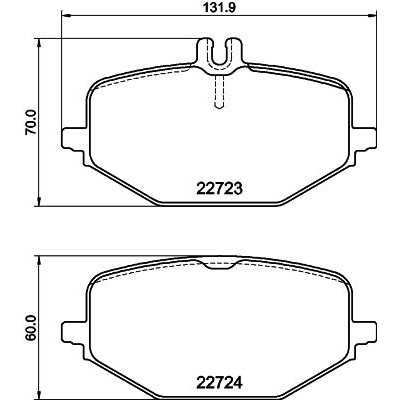 Jeu de plaquettes de frein HELLA 8DB 355 040-691