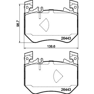 Jeu de plaquettes de frein HELLA 8DB 355 043-071