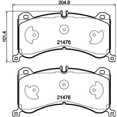 Jeu de plaquettes de frein HELLA 8DB 355 040-821
