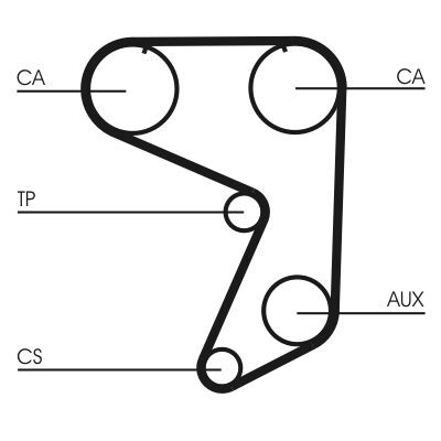 Courroie de distribution CONTINENTAL CTAM CT649