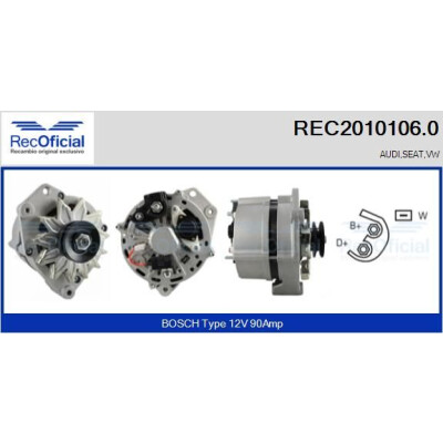 Alternateur RECOFICIAL REC2010106.0