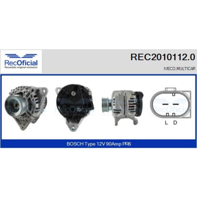 Alternateur RECOFICIAL REC2010112.0