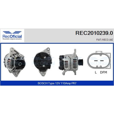 Alternateur RECOFICIAL REC2010239.0