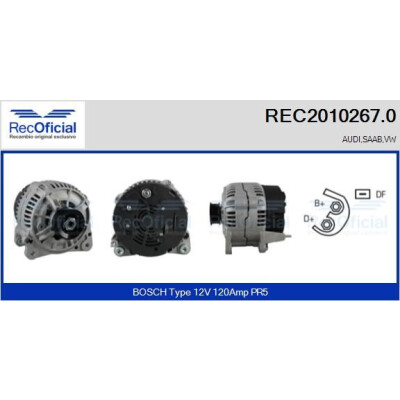 Alternateur RECOFICIAL REC2010267.0