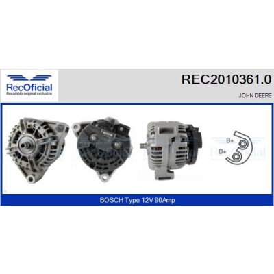 Alternateur RECOFICIAL REC2010361.0