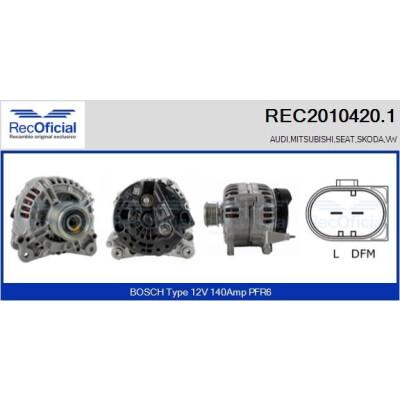 Alternateur RECOFICIAL REC2010420.1