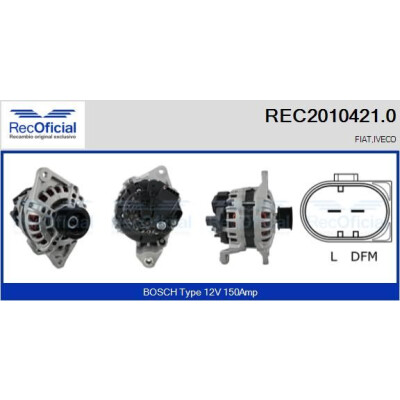 Alternateur RECOFICIAL REC2010421.0