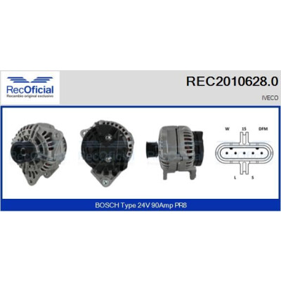 Alternateur RECOFICIAL REC2010628.0