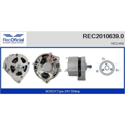 Alternateur RECOFICIAL REC2010639.0