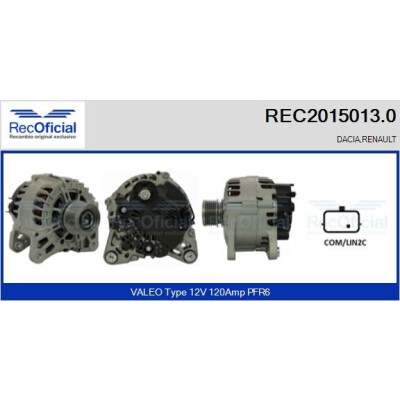 Alternateur RECOFICIAL REC2015013.0