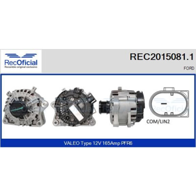 Alternateur RECOFICIAL REC2015081.1