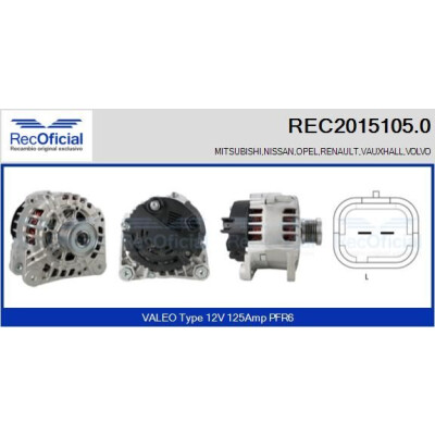 Alternateur RECOFICIAL REC2015105.0