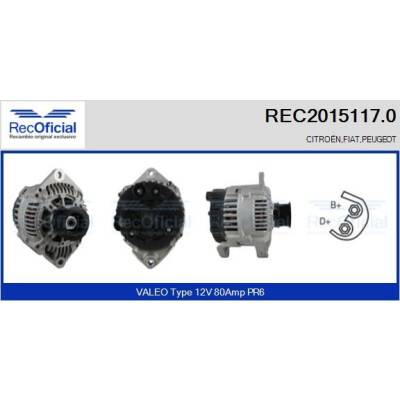 Alternateur RECOFICIAL REC2015117.0