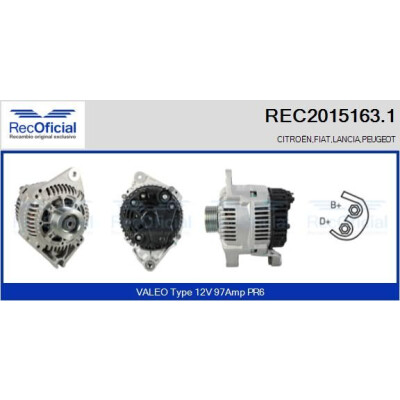 Alternateur RECOFICIAL REC2015163.1