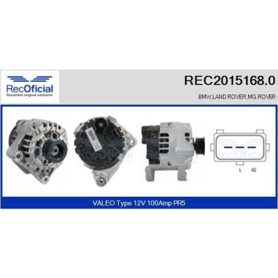 Alternateur RECOFICIAL REC2015168.0