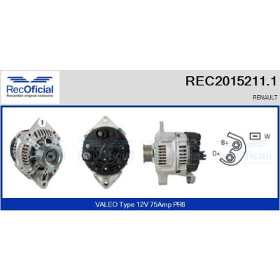 Alternateur RECOFICIAL REC2015211.1
