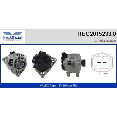 Alternateur RECOFICIAL REC2015233.0