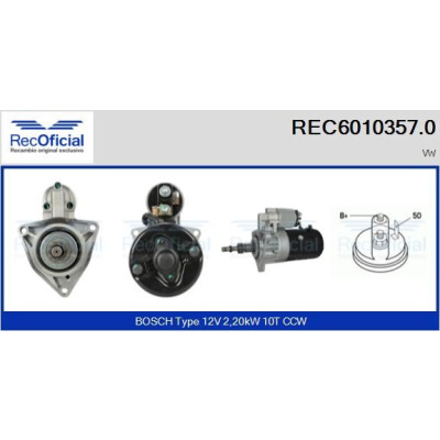 Démarreur RECOFICIAL REC6010357.0