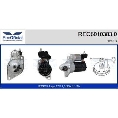 Démarreur RECOFICIAL REC6010383.0