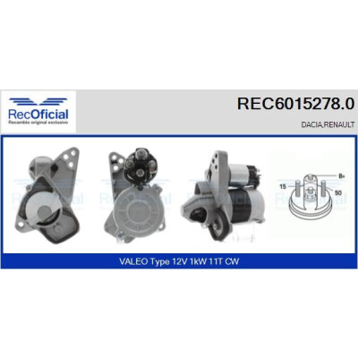 Démarreur RECOFICIAL REC6015278.0