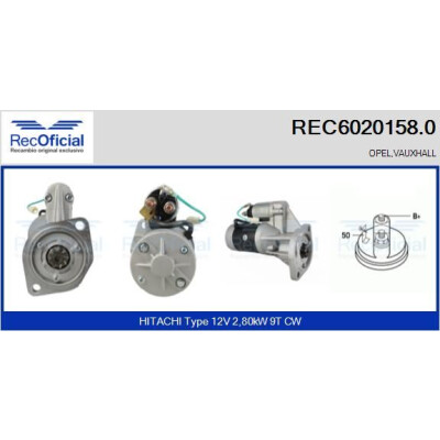 Démarreur RECOFICIAL REC6020158.0