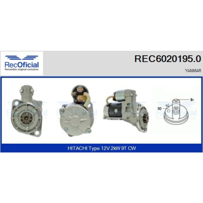 Démarreur RECOFICIAL REC6020195.0