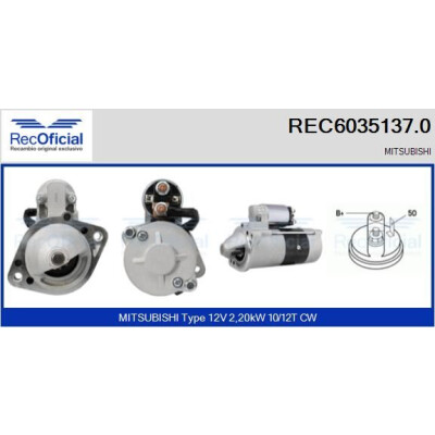 Démarreur RECOFICIAL REC6035137.0
