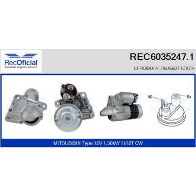 Démarreur RECOFICIAL REC6035247.1