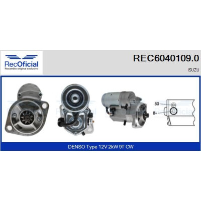 Démarreur RECOFFICIAL REC6040109.0