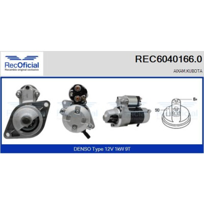 Démarreur RECOFICIAL REC6040166.0