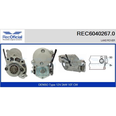 Démarreur RECOFICIAL REC6040267.0