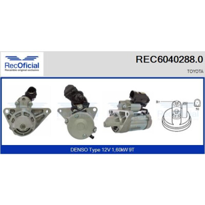 Démarreur RECOFFICIAL REC6040288.0