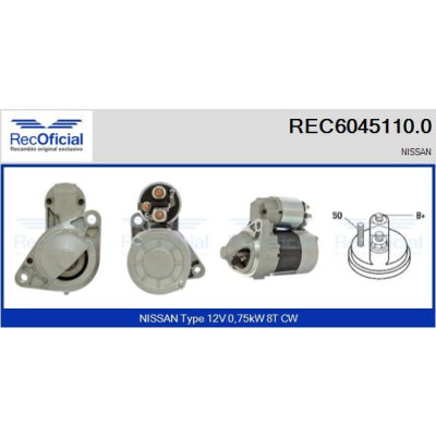 Démarreur RECOFICIAL REC6045110.0